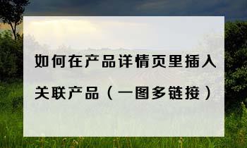 阿里国际站如何在产品详情页插入关联产品（一图多链接）